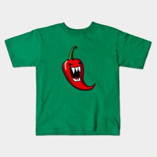 Angry Red Chili Hot Pepper Kids T-Shirt